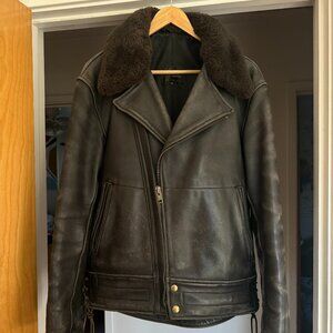 Johnson Leathers San Francisco heavy leather motorcycle jacket.